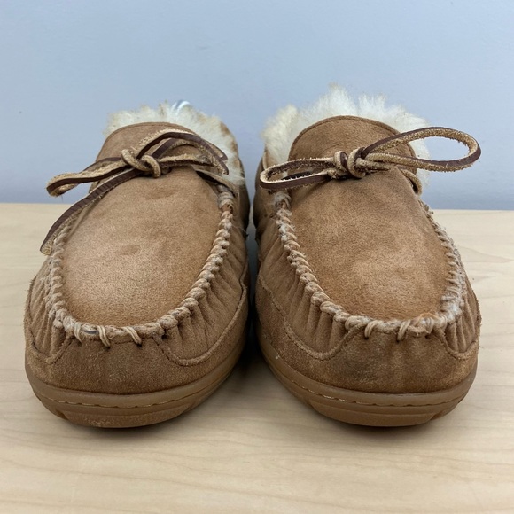 L.L. Bean Men’s Size 11.0 M Wicked Good Slipper Moccasins Brown Suede Lined - Picture 5 of 10